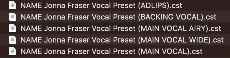 Jonna Fraser Type Stock Plugins Vocal Presets Bundle For Logic Pro