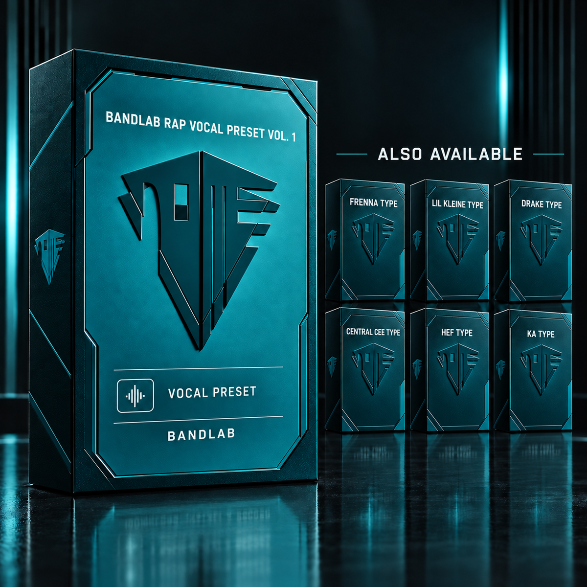 NameOnTheBeat BANDLAB RAP VOCAL PRESET VOL. 1 vocal preset box cover
