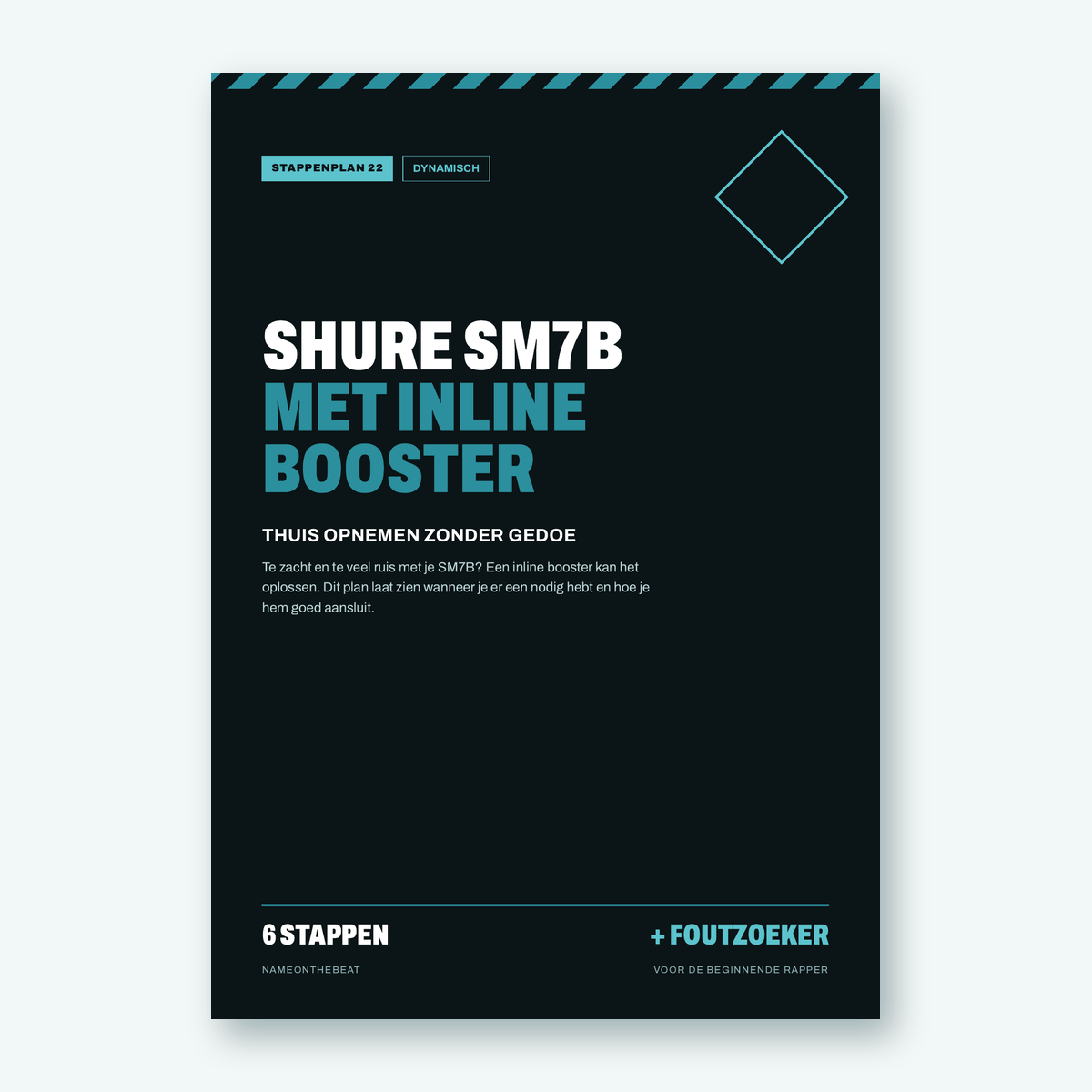 Stappenplan: Shure SM7B met een inline booster (voorkant van de PDF)