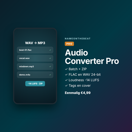 Audio converter van NameOnTheBeat om MP3 naar WAV om te zetten