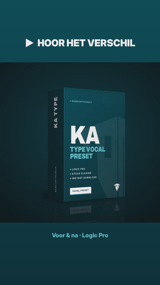 KA type vocal preset Logic Pro – voor en na video