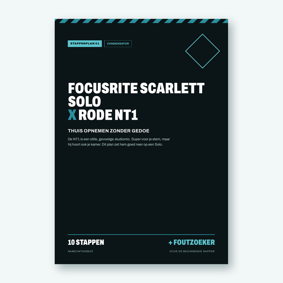 Stappenplan: Opnemen met Focusrite Scarlett Solo en Rode NT1 (voorkant van de PDF)