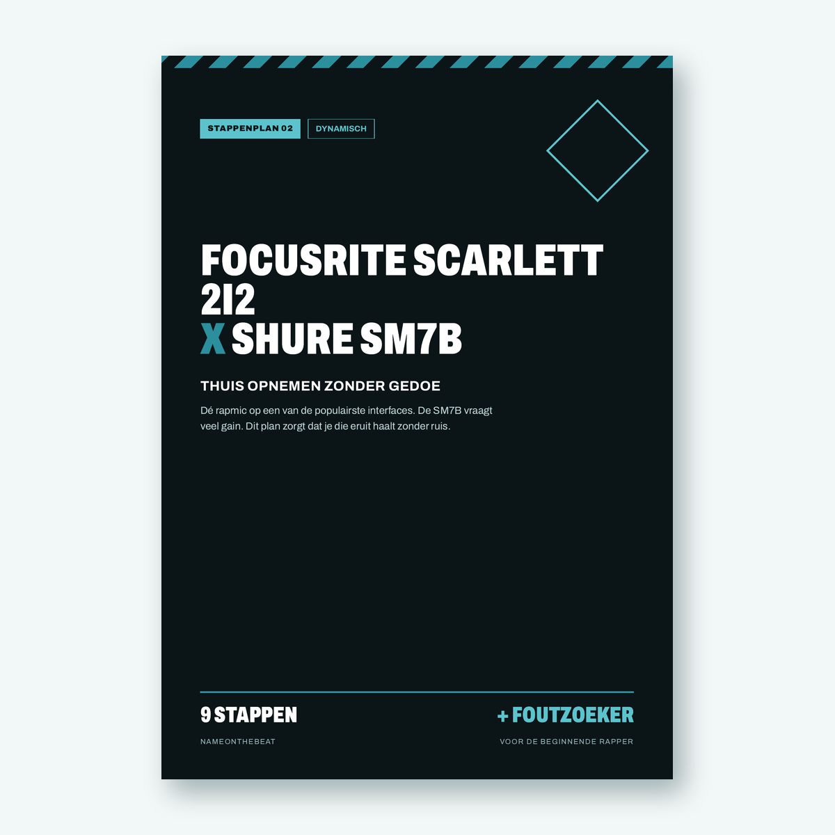 Stappenplan: Opnemen met Focusrite Scarlett 2i2 en Shure SM7B (voorkant van de PDF)