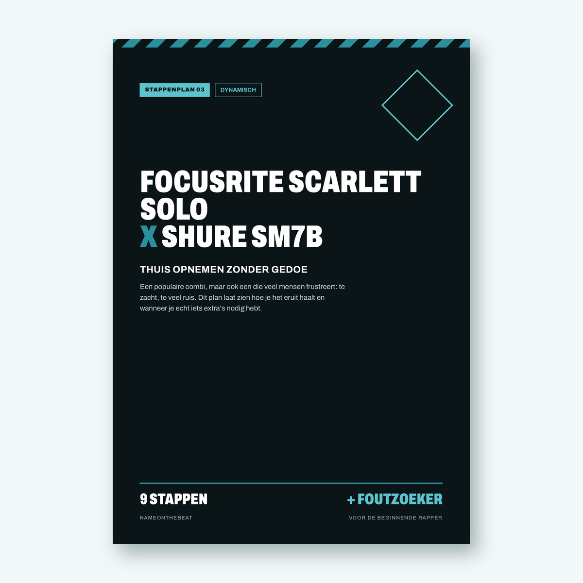Stappenplan: Opnemen met Focusrite Scarlett Solo en Shure SM7B (voorkant van de PDF)