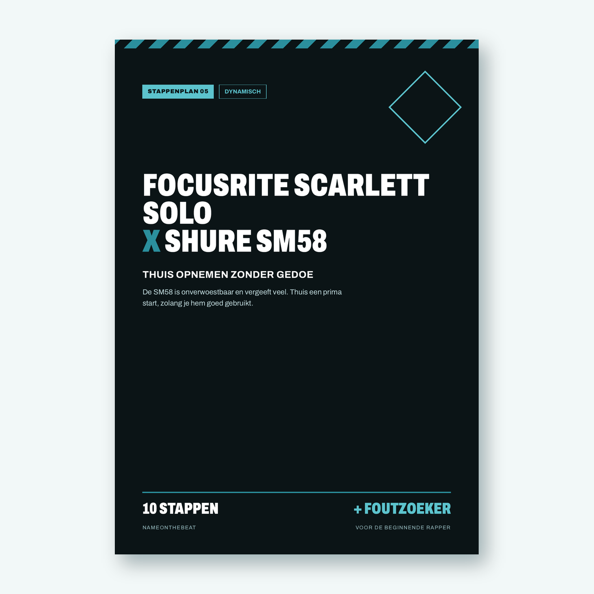 Stappenplan: Opnemen met Focusrite Scarlett Solo en Shure SM58 (voorkant van de PDF)