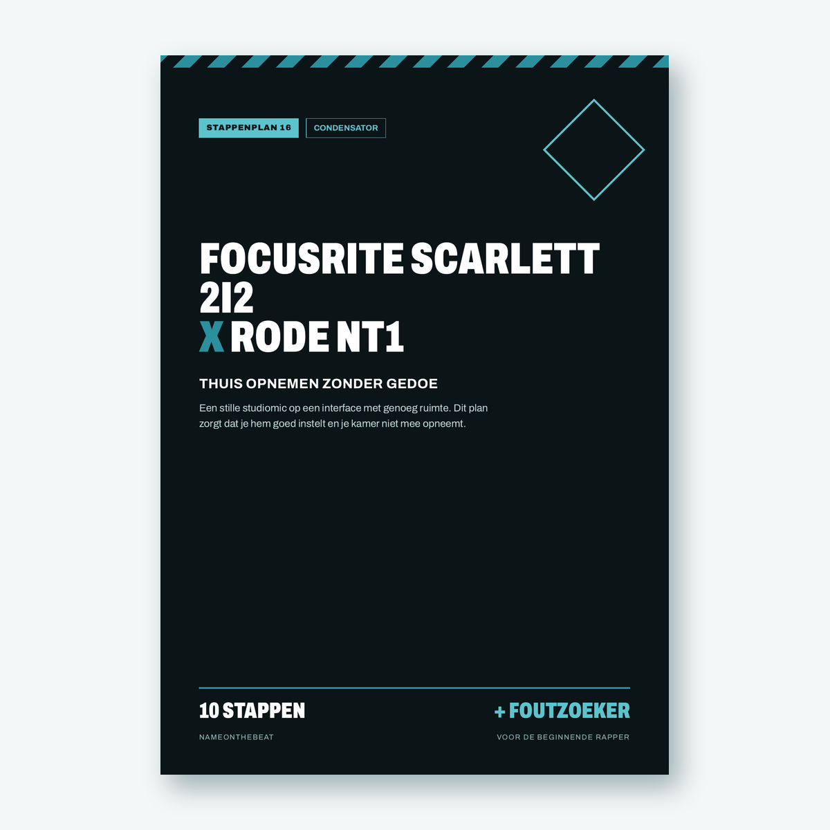 Stappenplan: Opnemen met Focusrite Scarlett 2i2 en Rode NT1 (voorkant van de PDF)