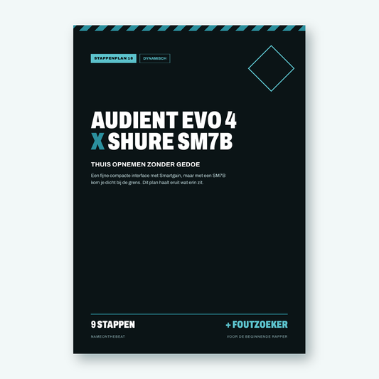 Stappenplan: Opnemen met Audient EVO 4 en Shure SM7B (voorkant van de PDF)