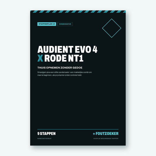 Stappenplan: Opnemen met Audient EVO 4 en Rode NT1 (voorkant van de PDF)