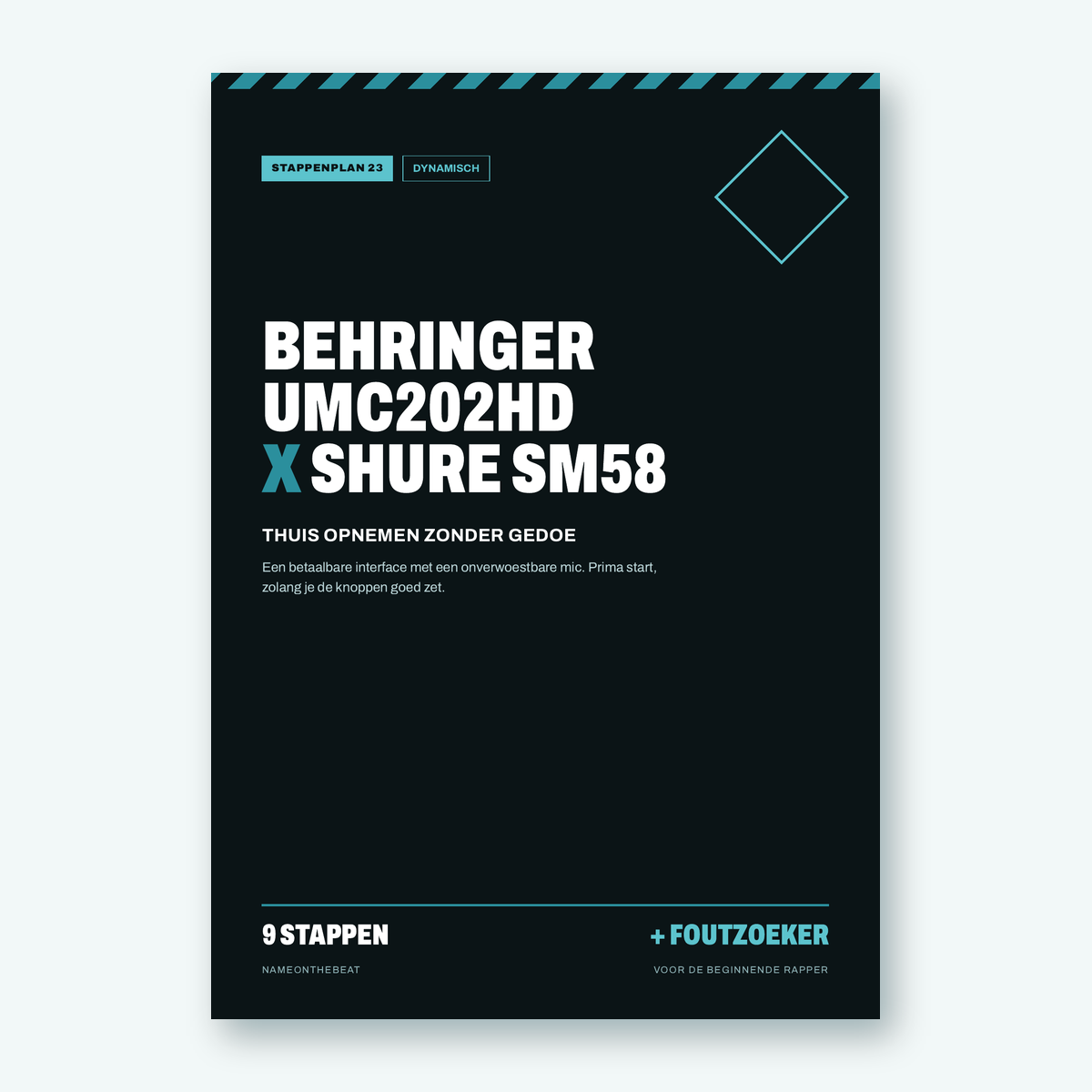 Stappenplan: Opnemen met Behringer UMC202HD en Shure SM58 (voorkant van de PDF)