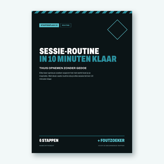 Stappenplan: Sessie-routine, in 10 minuten klaar om op te nemen (voorkant van de PDF)