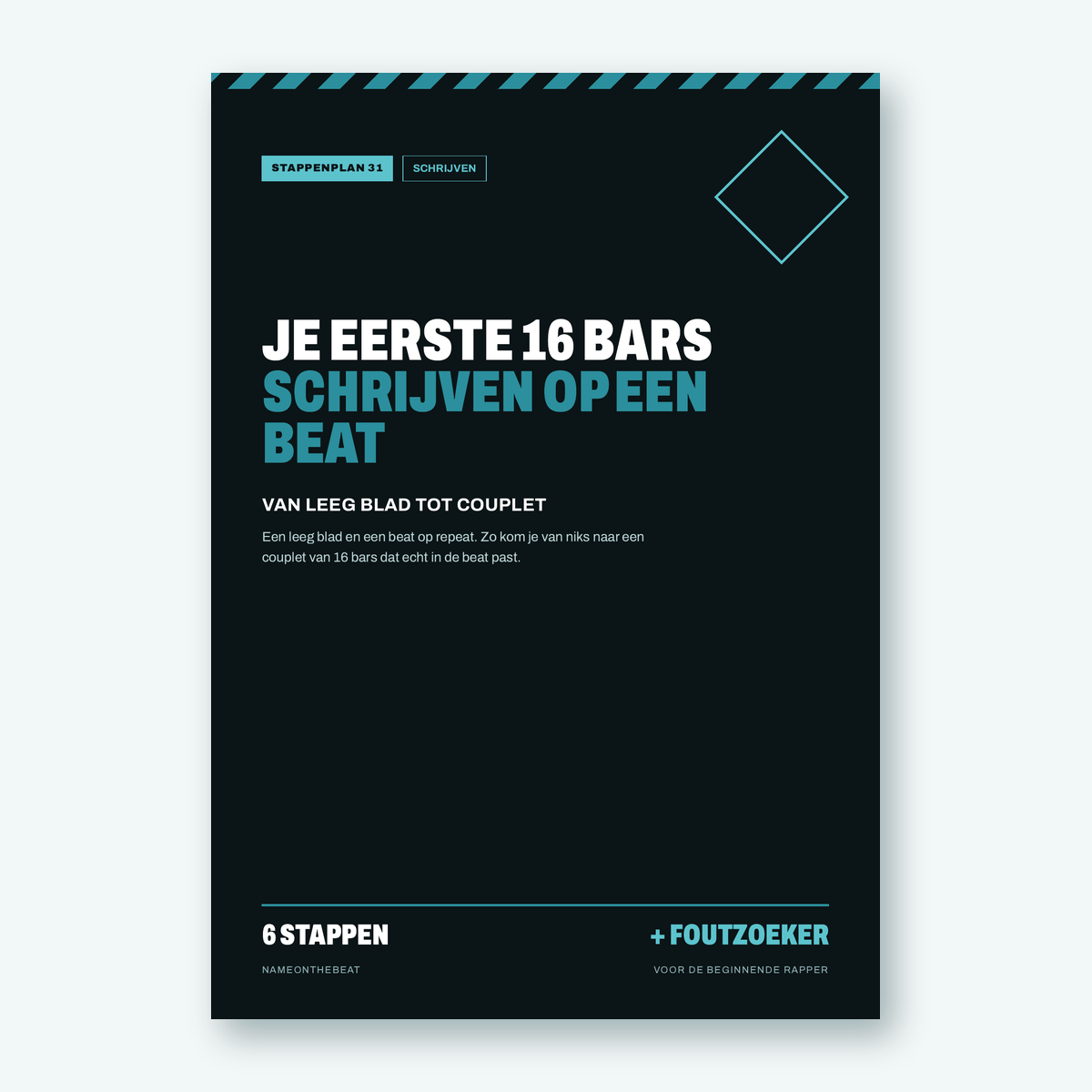 Stappenplan: Je eerste 16 bars schrijven op een beat (voorkant van de PDF)
