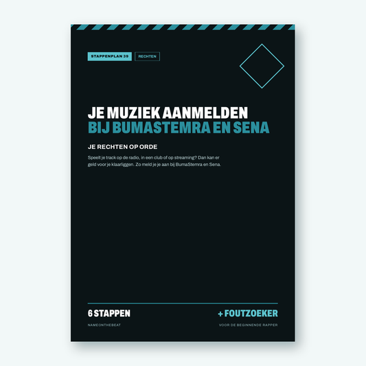 Stappenplan: Je muziek aanmelden bij BumaStemra en Sena (voorkant van de PDF)