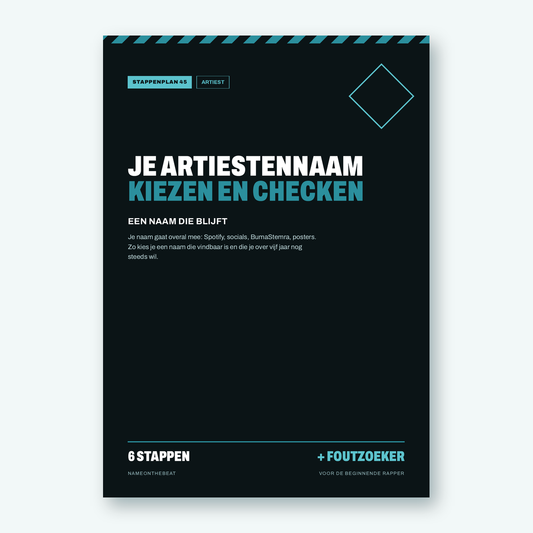 Stappenplan: Je artiestennaam kiezen en checken (voorkant van de PDF)