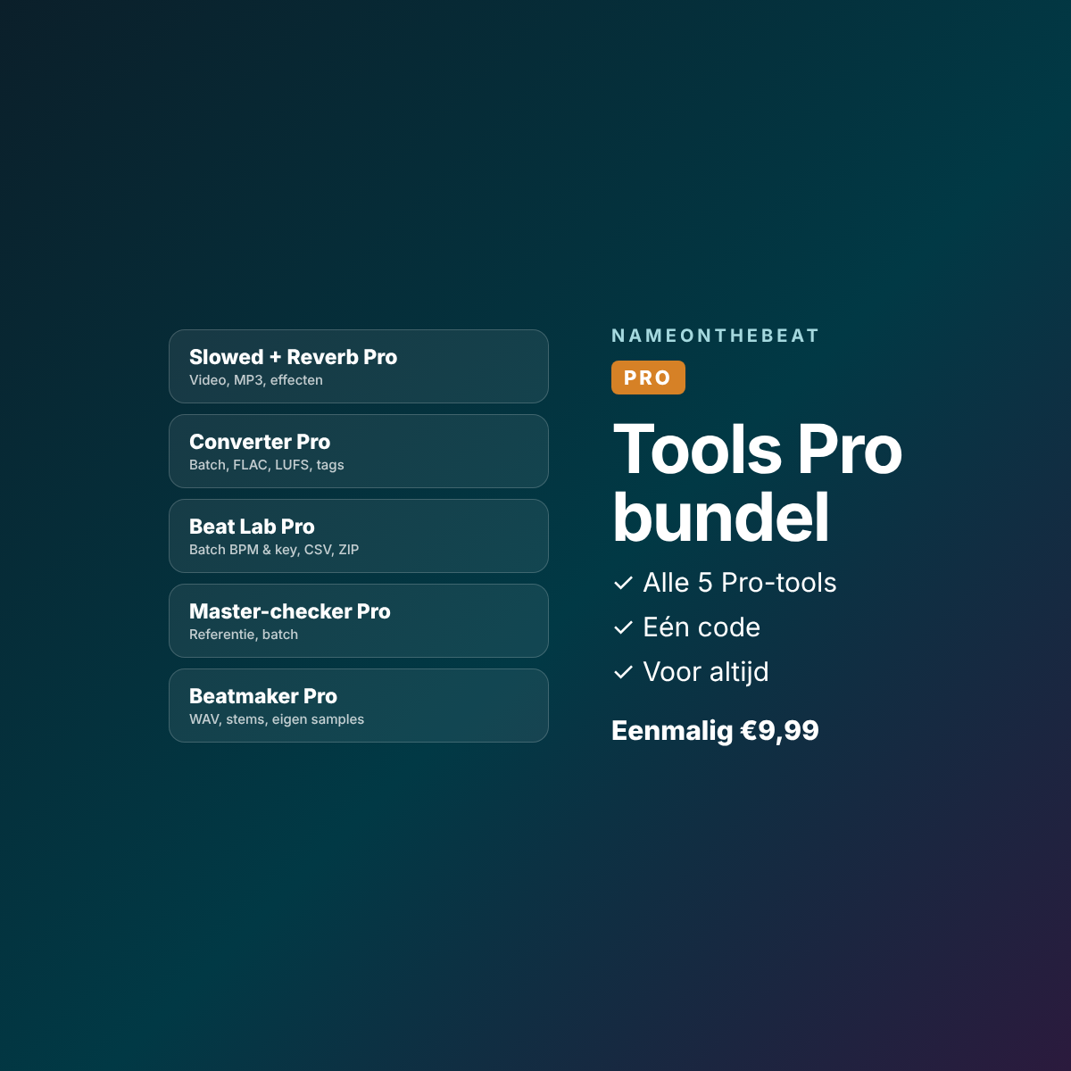 Tools Pro bundel van NameOnTheBeat